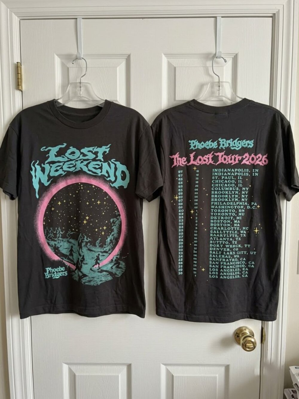 Phoebe Bridgers The Lost Tour 2026 "Lost Weekend" Shirt Reprint